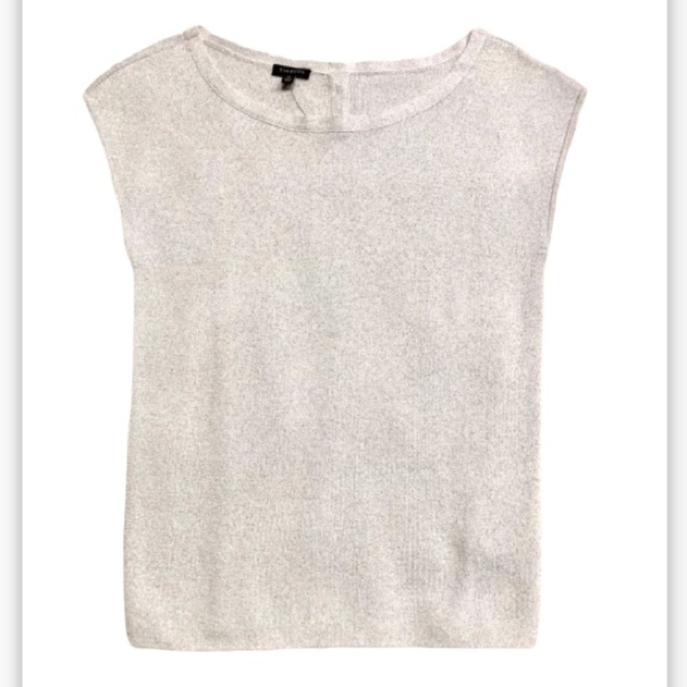 Talbots Medium Top Silver Sleeveless